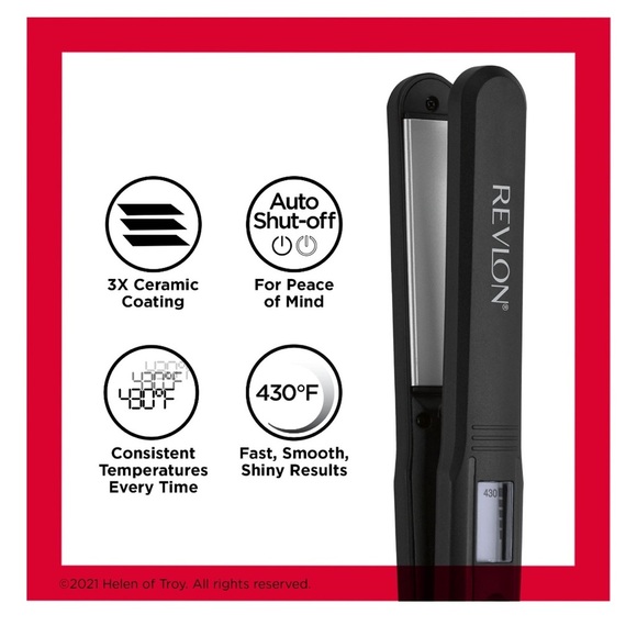 Revlon Perfect Heat 1" Ceramic Digital Flat Iron, Black- NIB - Picture 6 of 12